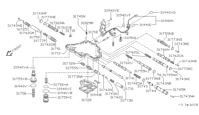 1996 Nissan Quest Control Valve (ATM) Diagram 2