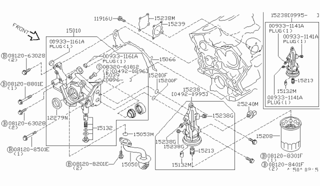 1998 Nissan Quest Lubricating System Diagram