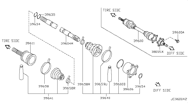 1995 Nissan 300ZX Rear Drive Shaft Diagram 2