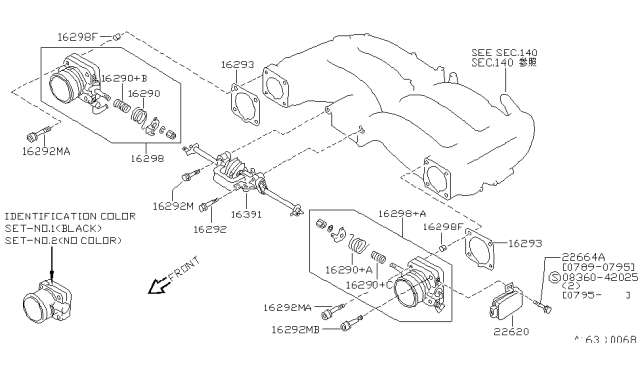 1995 Nissan 300ZX Spring-Throttle Return Diagram for 16160-F6506