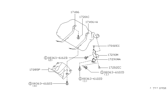 1990 Nissan 300ZX Fuel Tank Diagram 1