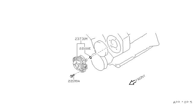 1996 Nissan 300ZX Seal-O Ring Diagram for 22131-58S00