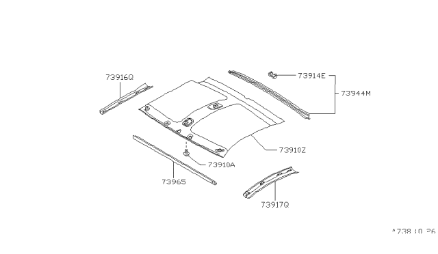 1991 Nissan 300ZX Roof Trimming Diagram 1