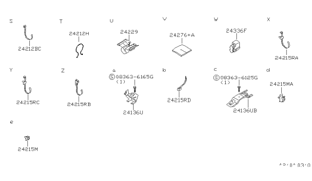 1990 Nissan 300ZX Bracket-Junction Diagram for 24354-30P00