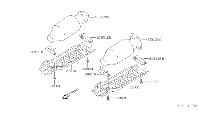 1991 Nissan 300ZX Catalyst Converter,Exhaust Fuel & URE In Diagram 1