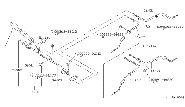 1995 Nissan 300ZX Parking Brake Control Diagram