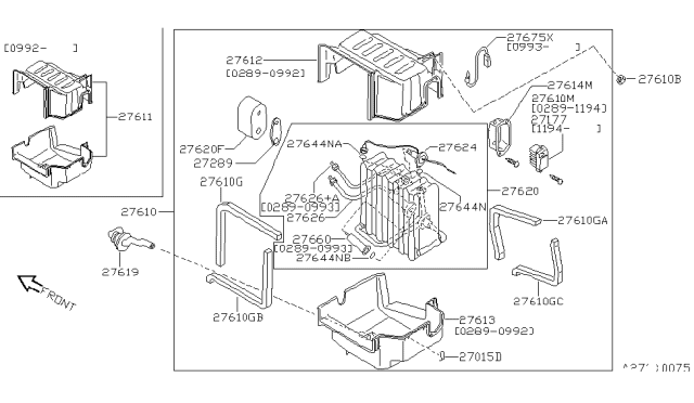 1992 Nissan 300ZX GROMMET Tube Diagram for 27289-30P01