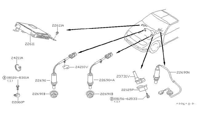 1990 Nissan 300ZX Engine Control Unit Assembly Diagram for 23710-30P11