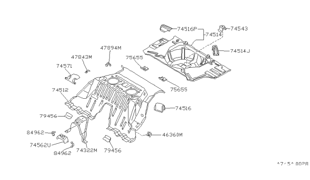 1994 Nissan 300ZX Bracket-Brake Connector Diagram for 46260-32P60