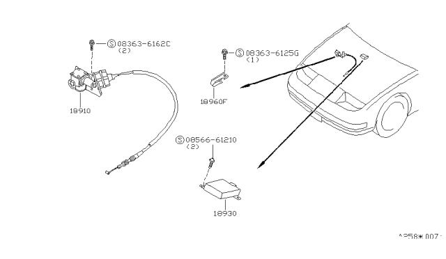 1993 Nissan 300ZX Controller Assy-ASCD Diagram for 18930-48P11