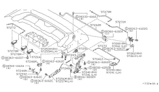 1994 Nissan 300ZX Screw-Machine Diagram for 08310-6202B