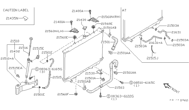 1993 Nissan 300ZX Cap Assembly-Radiator Diagram for 21430-30P00
