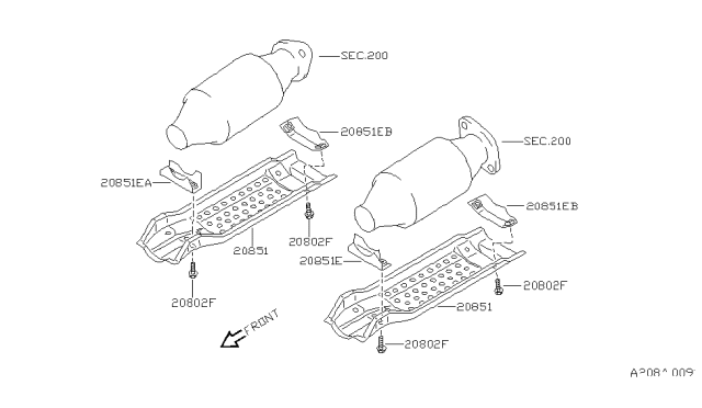 1996 Nissan 300ZX Catalyst Converter,Exhaust Fuel & URE In Diagram 2