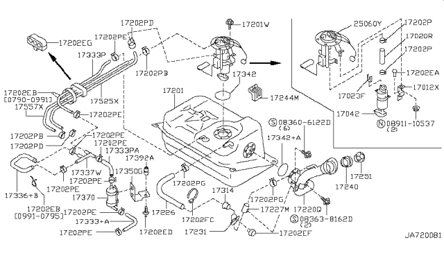 1991 Nissan 300ZX Fuel Tank Diagram 4