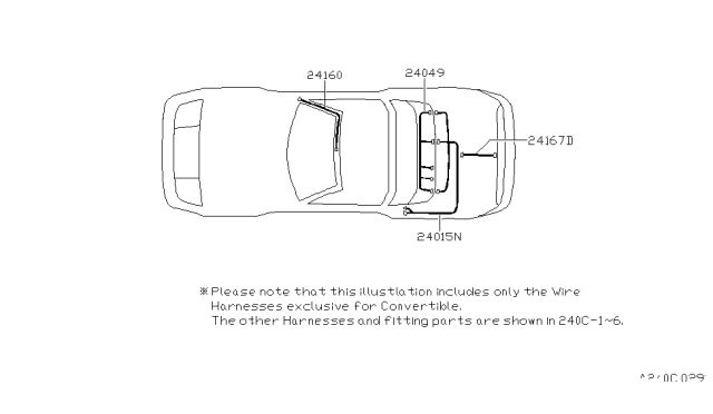 1996 Nissan 300ZX Harness-Sub Diagram for 24049-46P00