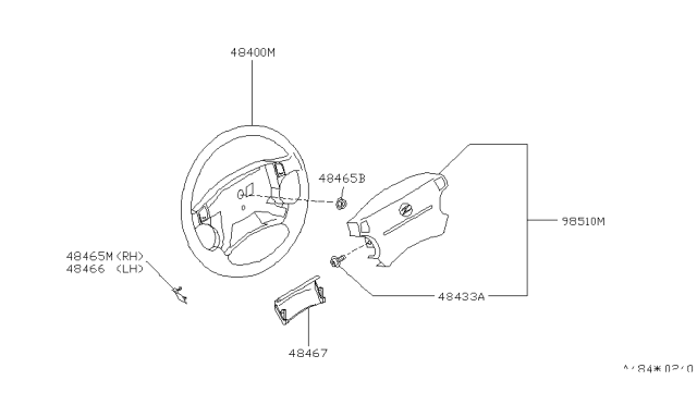 1994 Nissan 300ZX Steering Wheel Diagram 2