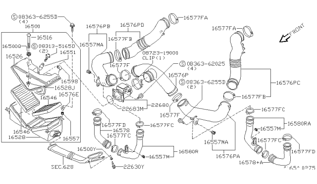 1995 Nissan 300ZX Air Cleaner Diagram 2