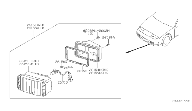 1990 Nissan 300ZX Fog,Daytime Running & Driving Lamp Diagram