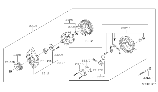 1996 Nissan 300ZX Regulator Assy-Ic Diagram for 23215-64J03