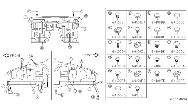 1994 Nissan 300ZX Hood Ledge & Fitting Diagram 1