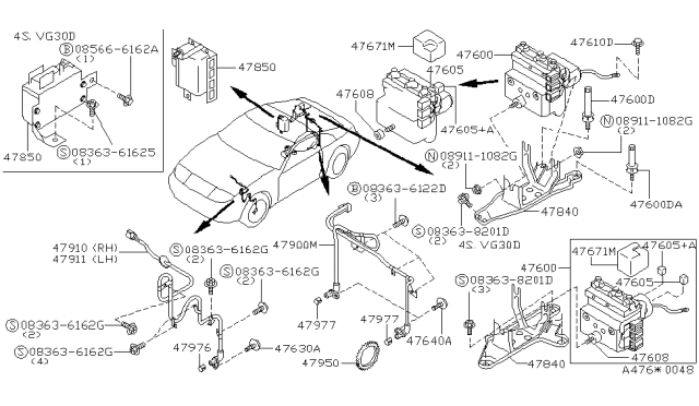 1995 Nissan 300ZX Anti Skid Control Diagram