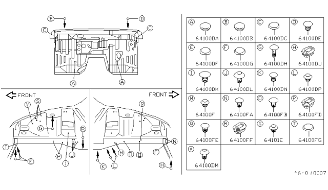 1996 Nissan 300ZX Hood Ledge & Fitting Diagram 2