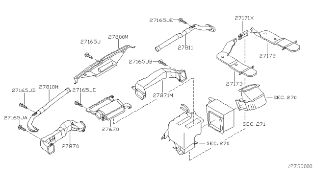 2004 Nissan Xterra Nozzle & Duct Diagram