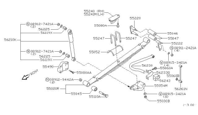 2003 Nissan Xterra Rear Suspension Diagram 4