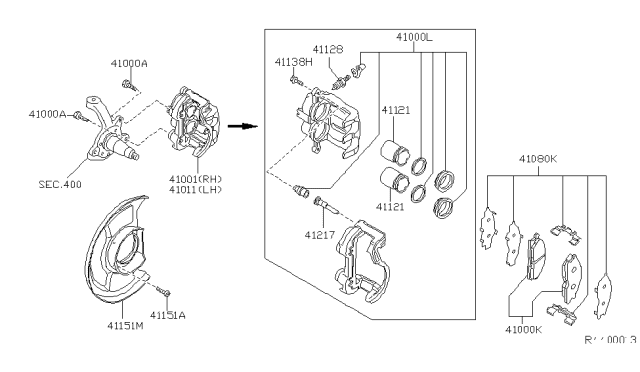 2004 Nissan Xterra Front Brake Diagram 1