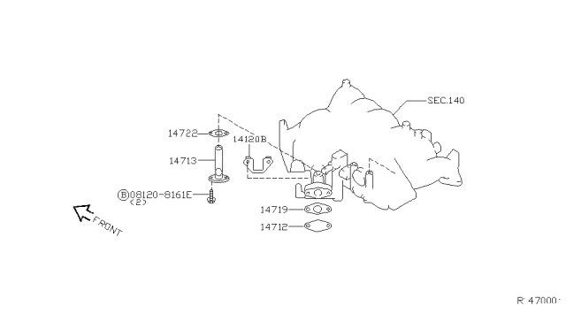 2001 Nissan Xterra EGR Parts Diagram 2