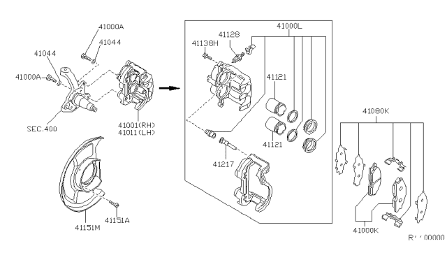 2004 Nissan Xterra Front Brake Diagram 1