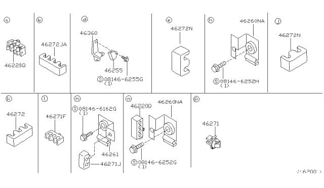 2001 Nissan Xterra Brake Piping & Control Diagram 1