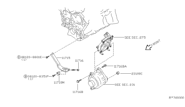 2004 Nissan Xterra Alternator Fitting Diagram 2