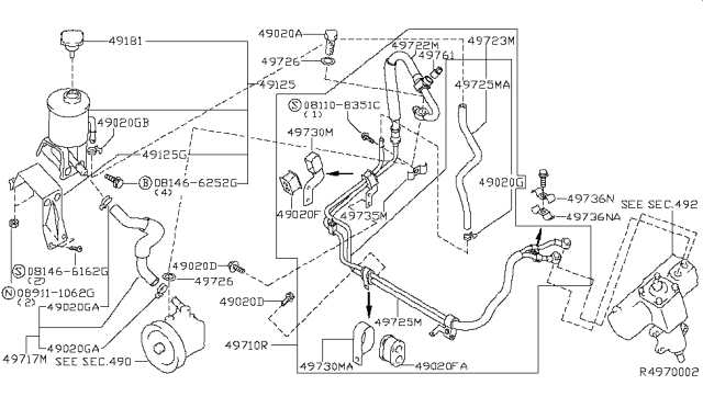 2000 Nissan Xterra Power Steering Piping Diagram 2