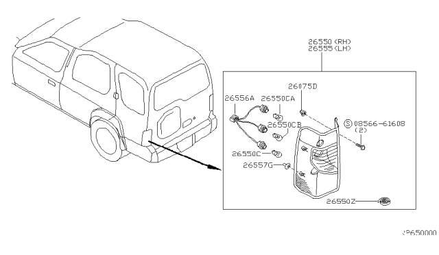 2001 Nissan Xterra Rear Combination Lamp Diagram