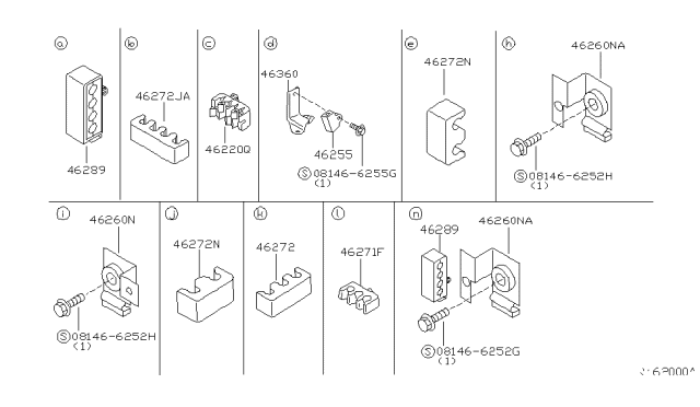 2000 Nissan Xterra Brake Piping & Control Diagram 1