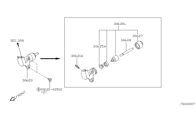 2000 Nissan Xterra Clutch Operating Cylinder Diagram 2