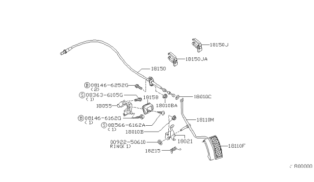 2002 Nissan Xterra Accelerator Linkage Diagram 1