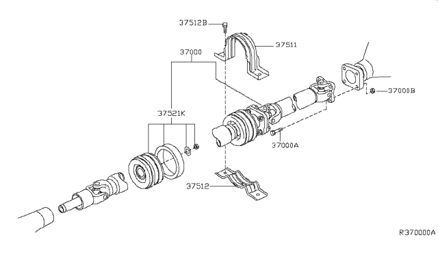 2001 Nissan Xterra Propeller Shaft Diagram 1