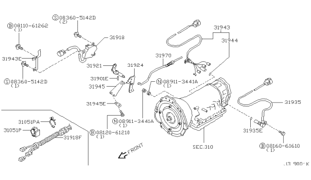 2004 Nissan Xterra Control Switch & System Diagram 3