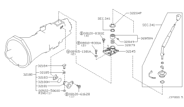 2002 Nissan Xterra Transmission Shift Control Diagram 1