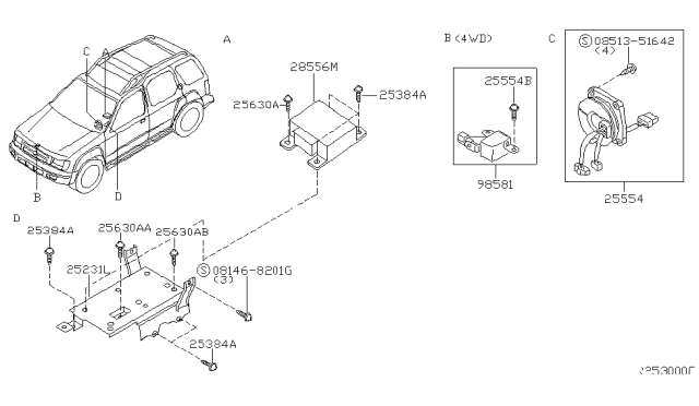 2000 Nissan Xterra Electrical Unit Diagram 4