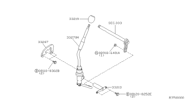 2000 Nissan Xterra Transfer Control Parts Diagram