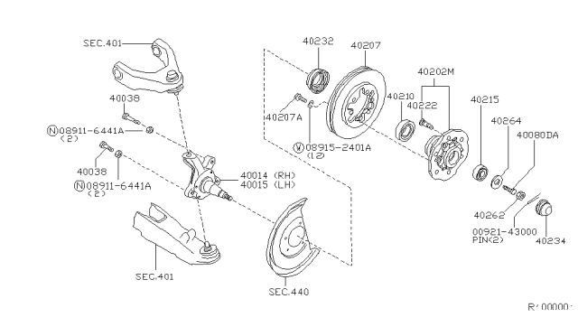 2004 Nissan Xterra Front Axle Diagram 1