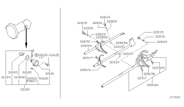 2002 Nissan Xterra Transmission Shift Control Diagram 3