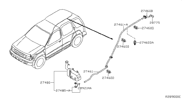 2004 Nissan Xterra Windshield Washer Diagram 2