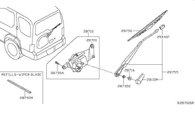 2004 Nissan Xterra Rear Window Wiper Diagram 2