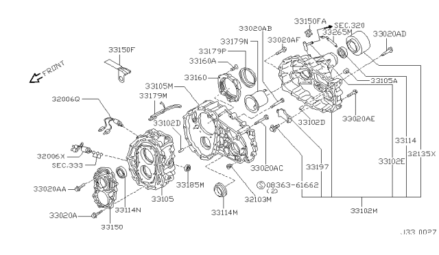 2001 Nissan Xterra Transfer Case Diagram 2