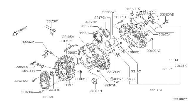 2004 Nissan Xterra Transfer Case Diagram