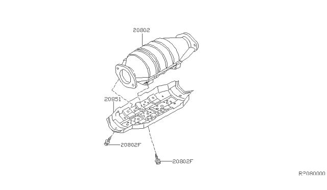 2000 Nissan Xterra Catalyst Converter,Exhaust Fuel & URE In Diagram 1